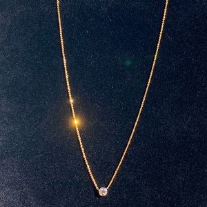 14KT solitaire diamond 💎 necklace